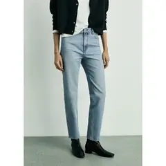 MANGO - Jean Mom Tiro Alto Mujer