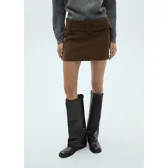 MANGO - Falda Corta Casual Mujer