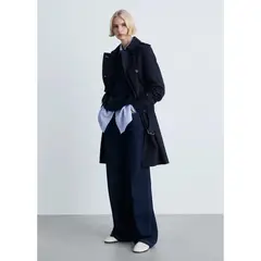 MANGO - Abrigo 100% Algodón Mujer