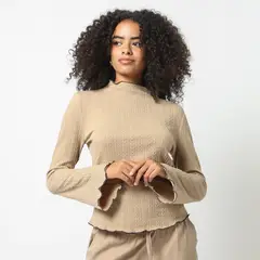 DENIMLAB - Polo Manga Larga Casual Mujer