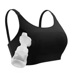 MOMCOZY - Brasier Sujetador De Lactancia Y Extracción Negro L