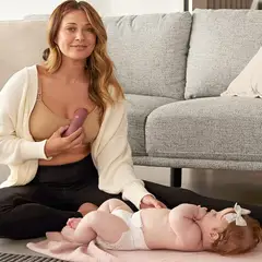 MOMCOZY - Masajeador de Lactancia Vibración Y Calentador 3 En 1