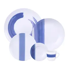 TRAMONTINA - Juego de Vajilla 20 Piezas Porcelana Soho