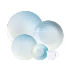 TRAMONTINA - Juego de Vajilla 20 Piezas Porcelana Polaris