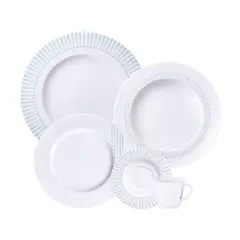 TRAMONTINA - Juego de Vajilla 20 Piezas Porcelana Monocroma