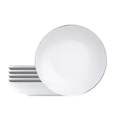 TRAMONTINA - Juego de Platos Hondo 6 Piezas Porcelana 22cm Atena