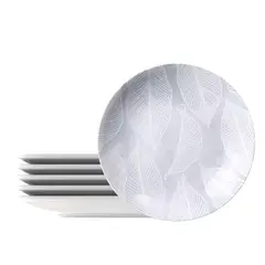 TRAMONTINA - Juego de Platos Hondo 6 Piezas Porcelana 21cm Arbo