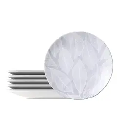 TRAMONTINA - Juego de Platos Postre 6 Piezas Porcelana 19cm Arbo