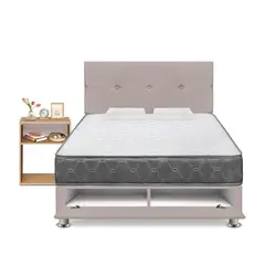 FORLI - Dormitorio Sabanera Acqua 2Plz + Velador Turin Beige