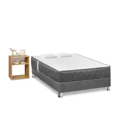 FORLI - Cama Americana Acqua 2Plz +Velador Turin Beige