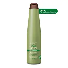 BE NATURAL - Shampoo Para Cabello Con Caspa Y Graso Fresh Menta 350ml