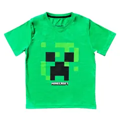 MINECRAFT - Polera Niño Algodón Creeper Face