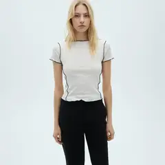 MANGO - Polo Manga Corta 100% Algodón Mujer