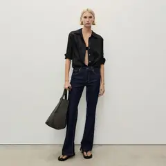 MANGO - Jean Flare Algodón Mujer