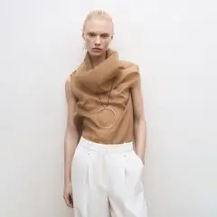 MANGO - Blusa Sin Mangas Algodón Mujer