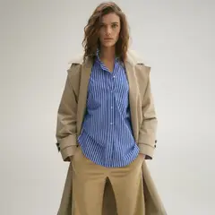 MANGO - Camisa Manga Larga 100% Algodón Mujer
