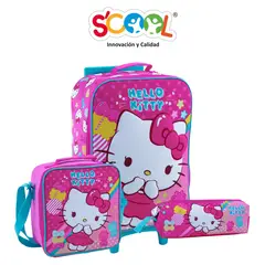 SCOOL - Set Maleta Grande Oficio 3d Kombat Hello Kitty