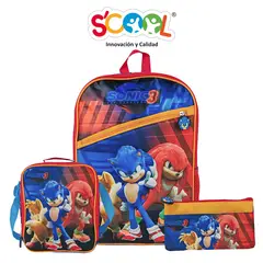 SCOOL - Set Mochila 3D Dlx Oficio Ranger Sonic