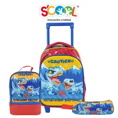 SCOOL - Set Mochirueda Kids A4 3d Magic Jurassic