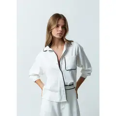 NAF NAF - Blusa Manga Larga Casual Mujer