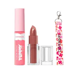 COVERGIRL - Set Labial Clean Lip Color Maple Glaze + Yummy Gloss Havanna Good Time