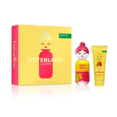 BENETTON - Estuche Sisterland Yellow Peony Edt 80ml + Body Lotion 75ml Mujer
