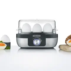 SEVERIN - Hervidor De Huevos Portatil De Acero Inoxidable Ek 3163