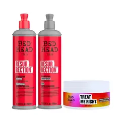 TIGI - Trío Resurrection 400 Ml (shampoo + Conditioner + Treat Me Right Mask 200 Ml)