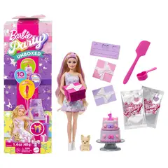 BARBIE - Party Unboxed Muñeca Fiesta De Mascotas Sorpresa