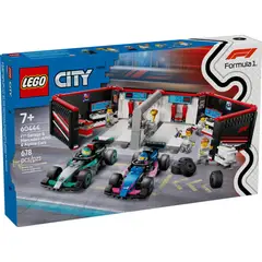 LEGO - Carro F1 con Garaje Mercedes-AMG Y Alpine Fórmula 1 60444