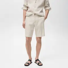 MANGO - Short Casual Slim Fit 100% Lino Man