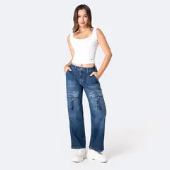 PIONIER - Jean Straight Tiro Alto Mujer