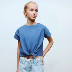 MANGO KIDS - Polo Niña Manga Corta Algodón