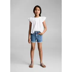 MANGO KIDS - Shorts Niña Algodón