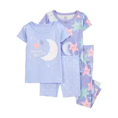CARTER'S - Pijama 4 Piezas Bebé Niña Carters
