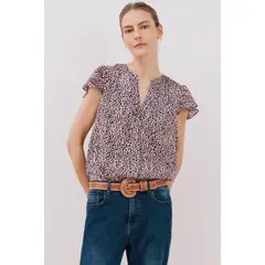 CORTEFIEL - Blusa Manga Corta Casual Mujer