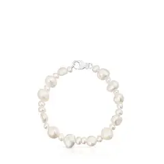 TOUS - Pulsera Plata Perlas Grandes