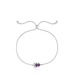 TOUS - Pulsera Plata Oso Lgg Zafiro Lila