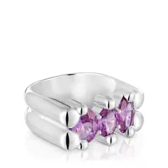TOUS - Anillo Plata Lgg Zafiro Lila N14