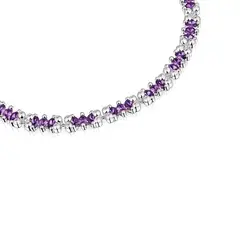 TOUS - Collar Plata Lgg Zafiro Lila 45 cm