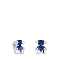 TOUS - Aretes Platalgg Zafiro Azul