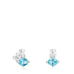 TOUS - Arete Plata Lgg Zafiro Azul 14 mm