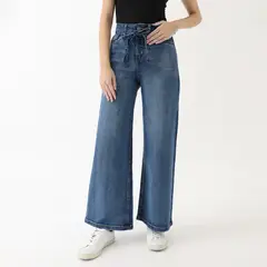 KAYRA POBLET - Jean Wide Leg Tiro Alto Mujer