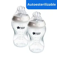 TOMMEE TIPPEE - Biberón Natural Start 11oz X2u