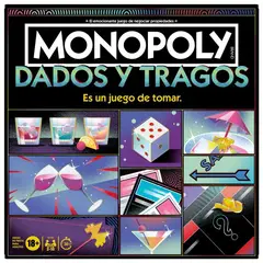 HASBRO GAMES - Juego De Mesa Monopoly Tragos Y Dados