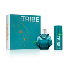 BENETTON - Set Tribe Cool Edt 90ml + Deo150ml Hombre