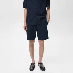 MANGO - Short Casual Blanco Hombre Man
