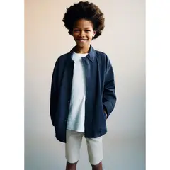 MANGO KIDS - Sobrecamisa Niño Algodón