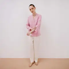 CORTEFIEL - Blusa Manga Larga Lino Mujer