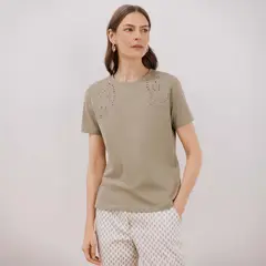 CORTEFIEL - Polo Manga Corta 100% Algodón Mujer